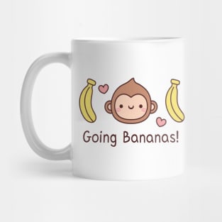 Cute Monkey Going Bananas Funny Mug